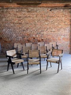 Jacques Dworczak Pierre Jeanneret Black Dining Chairs Set of 12 Certificate - 2730877