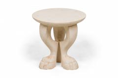 Jacques Garcia Jacques Garcia for Baker Furniture Company Le Lion White Stone End Side Table - 2787252