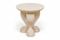Jacques Garcia Jacques Garcia for Baker Furniture Company Le Lion White Stone End Side Table - 2787256