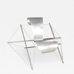 Jacques Henri Varichon Jacques Henri Varichon Chrome and Steel Lounge Chair - 3134994