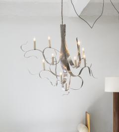 Jacques Jarrige Hand Cut and Hammered Chandelier by Jacques Jarrige - 291360