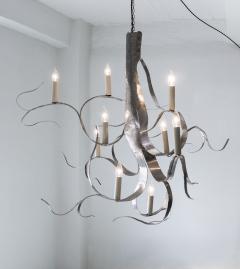 Jacques Jarrige Hand Cut and Hammered Chandelier by Jacques Jarrige - 291361