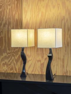 Jacques Jarrige Pair of sculptural table lamps Flame  - 4339936