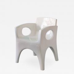 Jacques Jarrige Sculpted ARMCHAIRS by Jacques Jarrige in White Lacquer - 198032