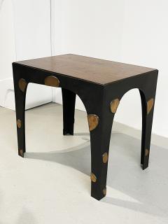Jacques Jarrige Small Desk or Occasional Table in Bronze and walnut - 4585535