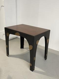 Jacques Jarrige Small Desk or Occasional Table in Bronze and walnut - 4585537