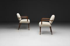 Jacques Lardin Bridge Style Armchairs in the manner of Jacques Lardin France ca 1940s - 4739874