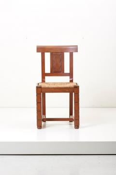 Jacques Mottheau Set of Six Wooden Chairs by Jacques Mottheau France 1930s - 1044962