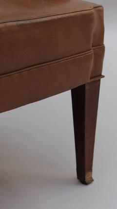 Jacques Quinet Fine French 1950s Mahogany and Leather Armchair by Jacques Quinet - 3911871