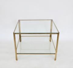 Jacques Quinet Jacques Quinet French Bronze and Glass Double Level Side or Coffee Table - 1061271