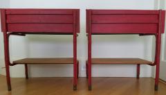 Jacques Quinet Jacques Quinet Shelf Table Red and Black Leather 1955 - 2509442