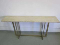 Jacques Quinet Large French Mid Century Modern Gilt Wrought Iron Console Jacques Quinet - 1623213