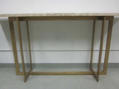 Jacques Quinet Large French Mid Century Modern Gilt Wrought Iron Console Jacques Quinet - 1623222