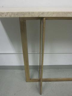 Jacques Quinet Large French Mid Century Modern Gilt Wrought Iron Console Jacques Quinet - 1623226