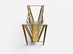 Jacques Quinet Magazine Rack in brass attributed to Jacques Quinet - 4583236