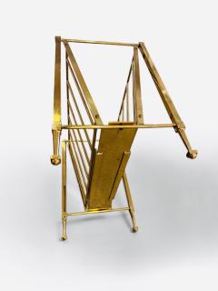 Jacques Quinet Magazine Rack in brass attributed to Jacques Quinet - 4583240