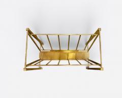Jacques Quinet Magazine Rack in brass attributed to Jacques Quinet - 4583242