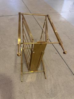Jacques Quinet Magazine Rack in brass attributed to Jacques Quinet - 4583244