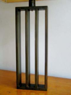 Jacques Quinet Pair French Mid Century Modern Bronzed Iron Table Lamps Style of Jacques Quinet - 1775416