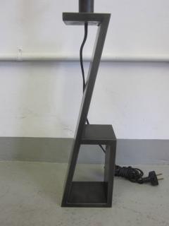 Jacques Quinet Pair of French Midcentury Iron Z Table Lamps in Manner of Jacques Quinet - 1707524