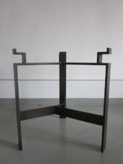 Jacques Quinet Pair of French Midcentury Style Bronzed Iron End Tables Manner of Jacques Quinet - 1672330