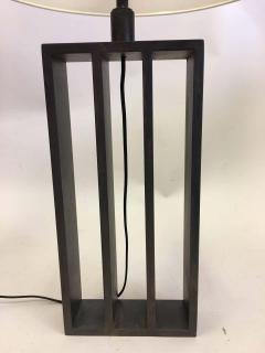 Jacques Quinet Pair of French Wrought Iron Minimalist Table Lamps in Style of Jacques Quinet - 1736647