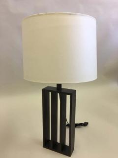 Jacques Quinet Pair of French Wrought Iron Minimalist Table Lamps in Style of Jacques Quinet - 1736648