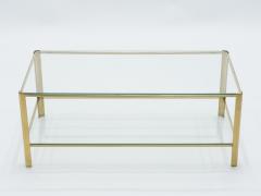 Jacques Quinet Signed bronze two tier coffee table Jacques Quinet for Broncz 1960s - 1679046