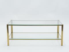 Jacques Quinet Signed bronze two tier coffee table Jacques Quinet for Broncz 1960s - 1679050