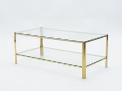 Jacques Quinet Signed bronze two tier coffee table Jacques Quinet for Broncz 1960s - 1679055