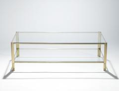 Jacques Quinet Signed bronze two tier coffee table Jacques Quinet for Broncz 1960s - 1919270