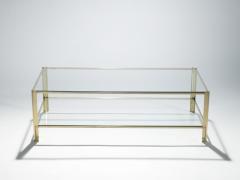 Jacques Quinet Signed bronze two tier coffee table Jacques Quinet for Broncz 1960s - 1919274