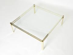 Jacques Quinet Signed large square bronze coffee table Jacques Quinet for Broncz 1960s - 1920452