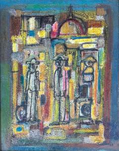 Jadden Massanet Abstract Cityscape Oil Painting Jadden Massanet Cuban American Artist 1991 - 4632652