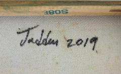 Jadden Massanet Jadden Massanet Abstraction Red Black Oil Painting on Canvas - 4507558