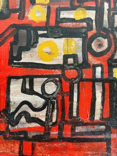 Jadden Massanet Jadden Massanet Abstraction Red Black Oil Painting on Canvas - 4507568