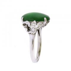 Jade Fei Chui Platinum and Diamond Ring - 4648733