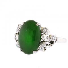 Jade Fei Chui Platinum and Diamond Ring - 4648734