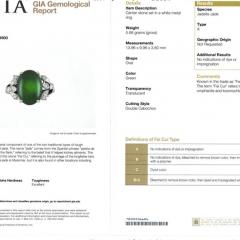 Jade Fei Chui Platinum and Diamond Ring - 4648736