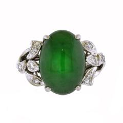 Jade Fei Chui Platinum and Diamond Ring - 4649424