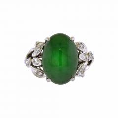 Jade Fei Chui Platinum and Diamond Ring - 4649430