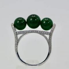 Jadeite Bead and Diamond Ring 18K - 3455148