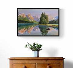 Jake Vandenbrink Among Sunlit Peaks Maligne Lake  - 4102167