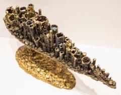 James Anthony Bearden Gilded Cityscape Candelabra 2017 - 4607630
