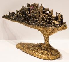 James Anthony Bearden Gilded Cityscape Candelabra 2017 - 4607633