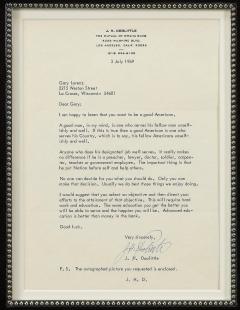 James Doolittle Signed Typed Letter and Signed Photograph 1969 - 4051659