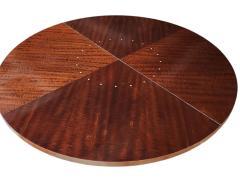 James Evanson Studio African Mahogany Ivory Dining Table - 3995376