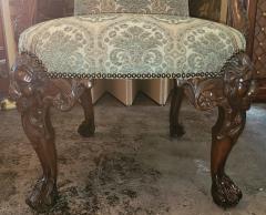 James Hicks Irish Hand Carved Armchair with Lions Heads Hairy Paw Feet - 3134352