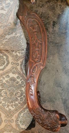 James Hicks Irish Hand Carved Armchair with Lions Heads Hairy Paw Feet - 3134354