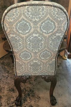James Hicks Irish Hand Carved Armchair with Lions Heads Hairy Paw Feet - 3134355
